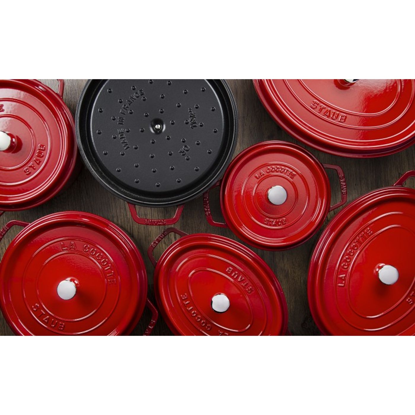 Cocotte Staub Cerise, 24 Cm, Sortie D'usine, Neuve, Compatible Induction
